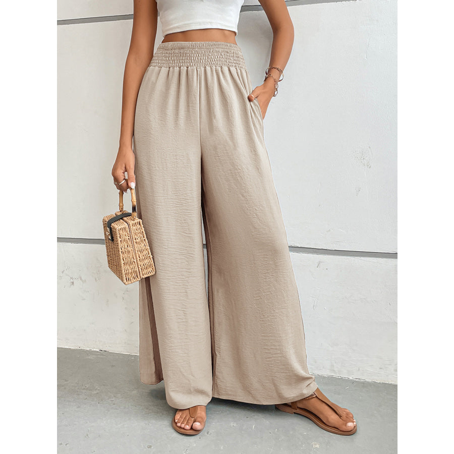 Perfee Wide Leg Pants with Pockets Apparel and Accessories