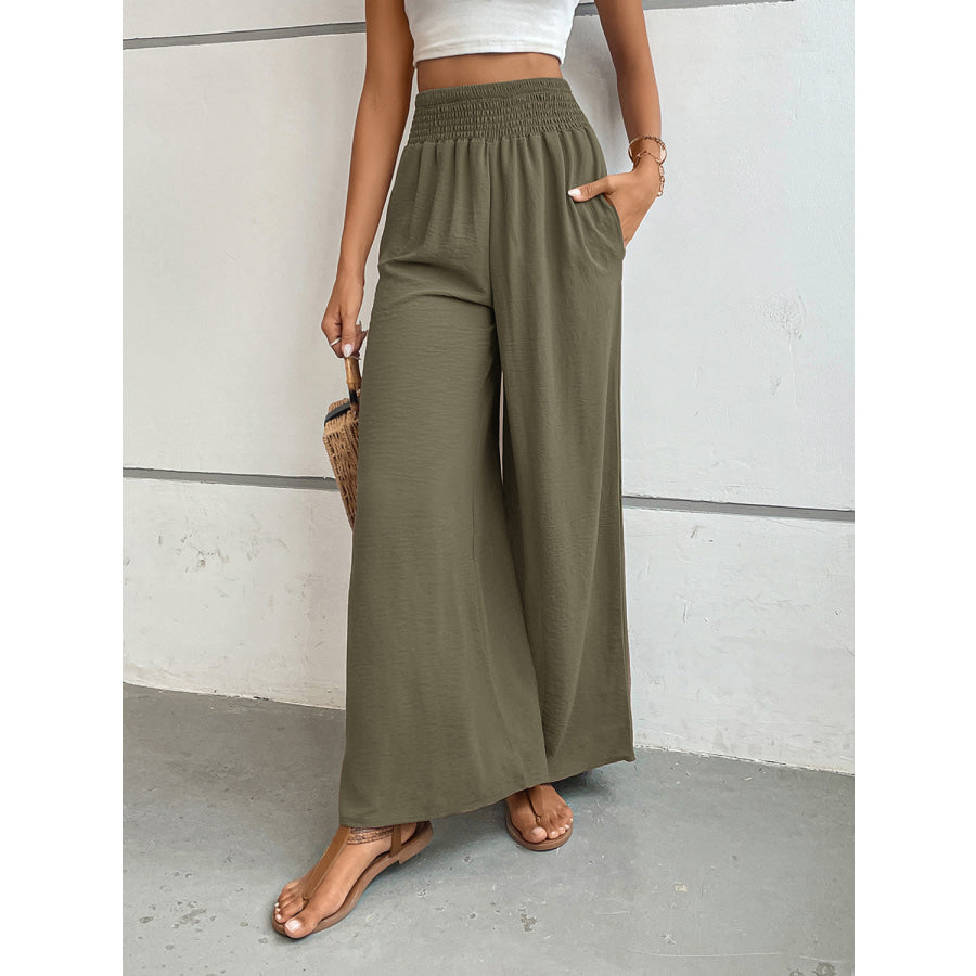 Perfee Wide Leg Pants with Pockets Apparel and Accessories