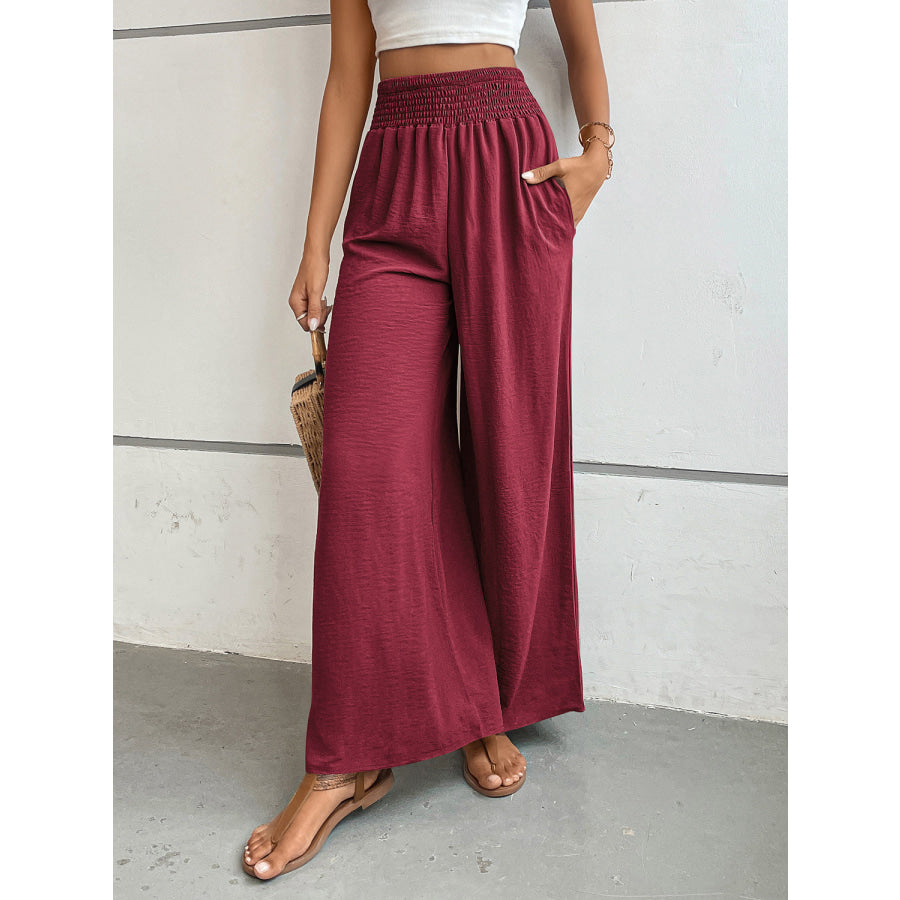 Perfee Wide Leg Pants with Pockets Apparel and Accessories