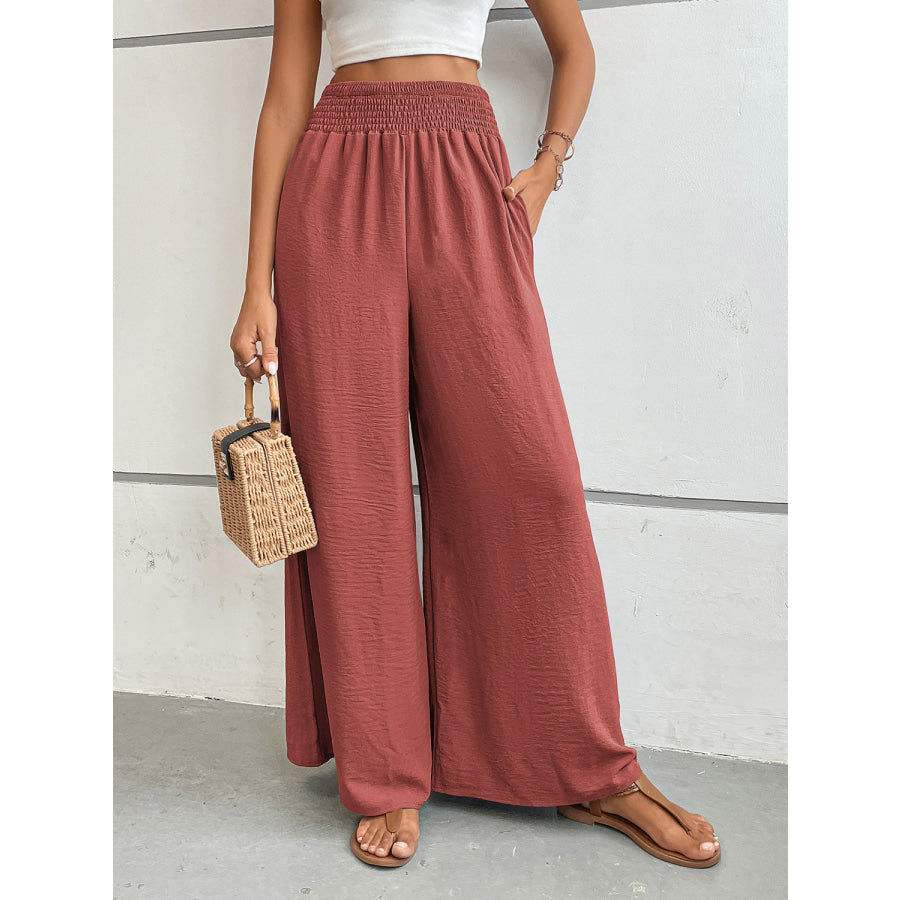 Perfee Wide Leg Pants with Pockets Apparel and Accessories