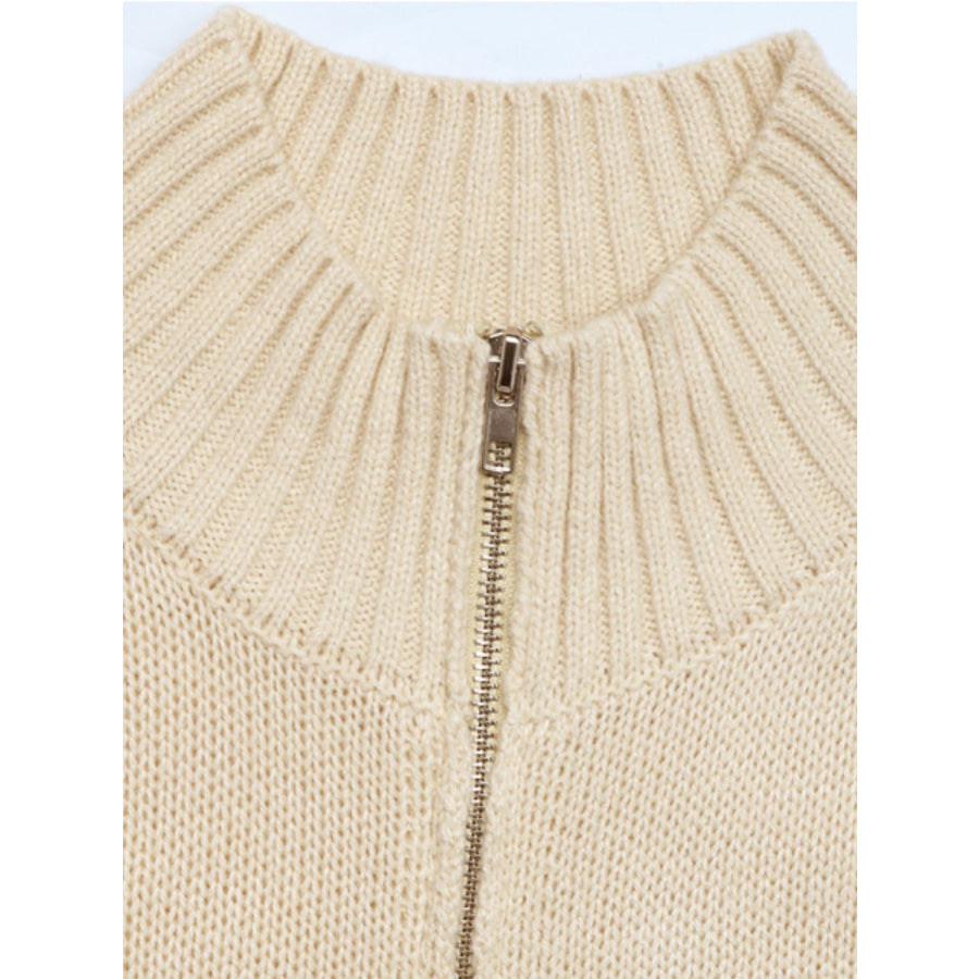 Perfee Zip Up Mock Neck Sweater Vest Apparel and Accessories