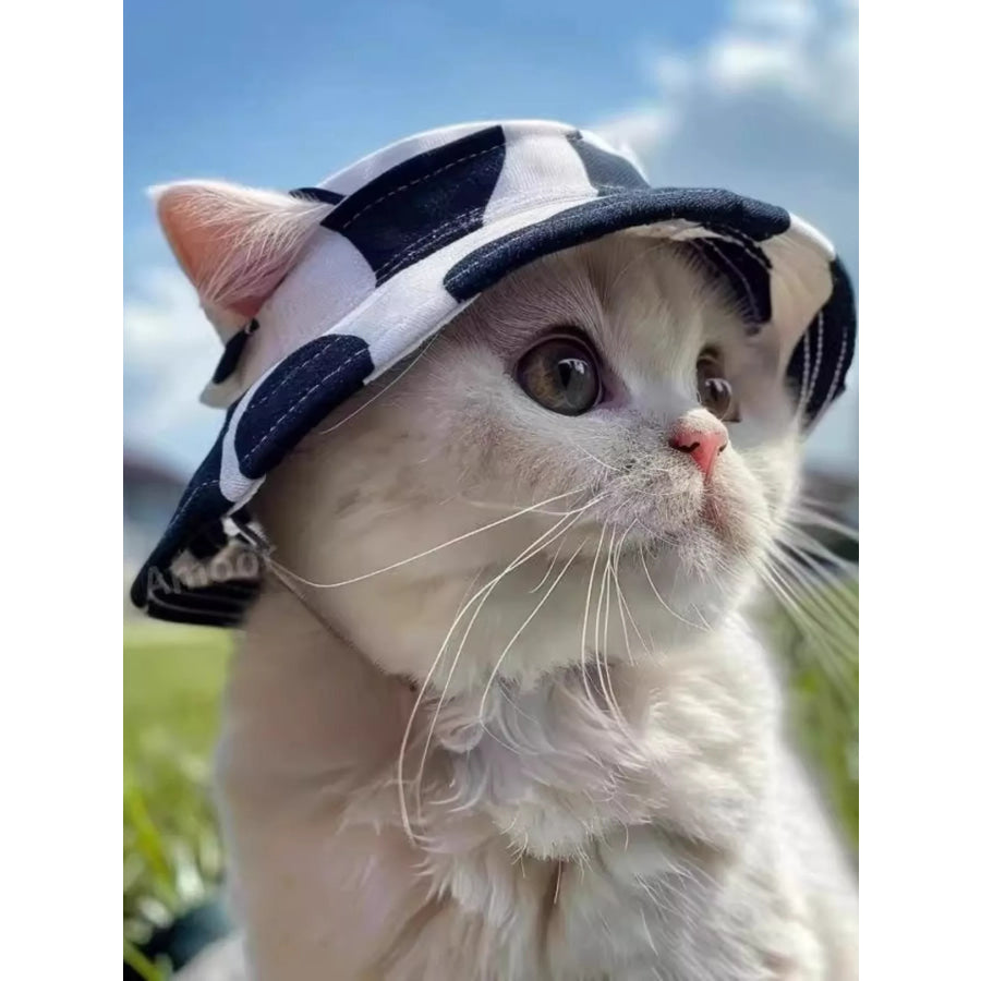 Pet Bucket Hat Black & White / S Apparel and Accessories