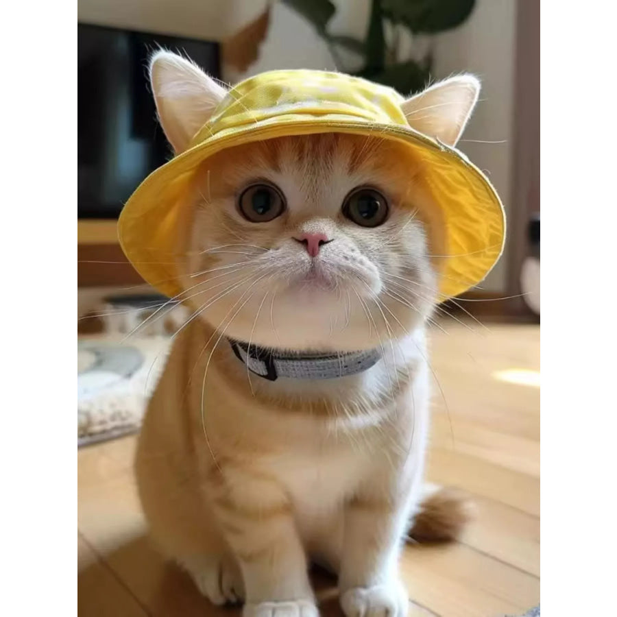 Pet Bucket Hat Pastel Yellow / S Apparel and Accessories
