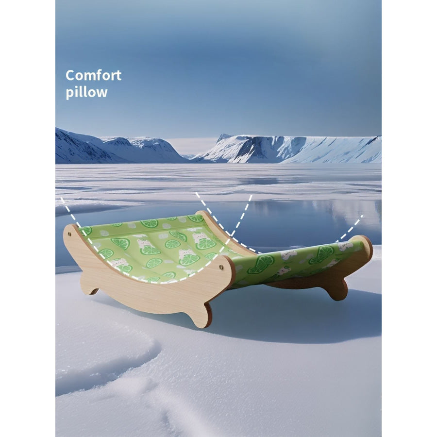 Pet Ice Nest Lime White Bear Lounge Ice Nest / L Apparel and Accessories