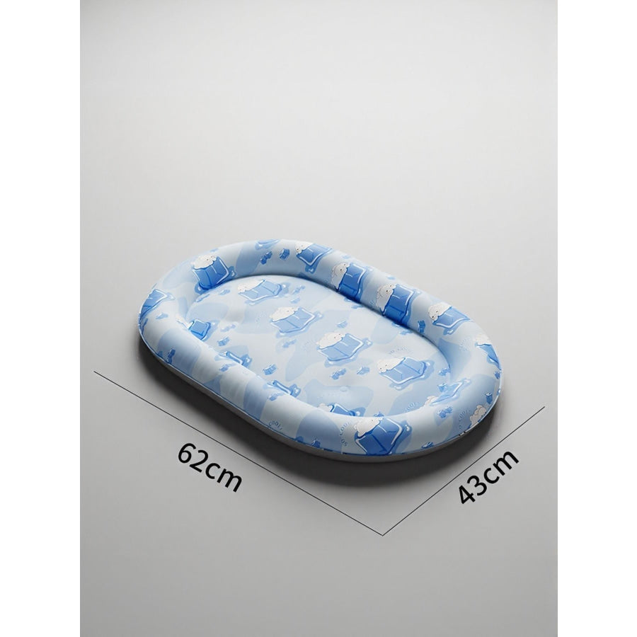 Pet Ice Nest Rabbit Blue Oval Ice Nest / L Apparel and Accessories