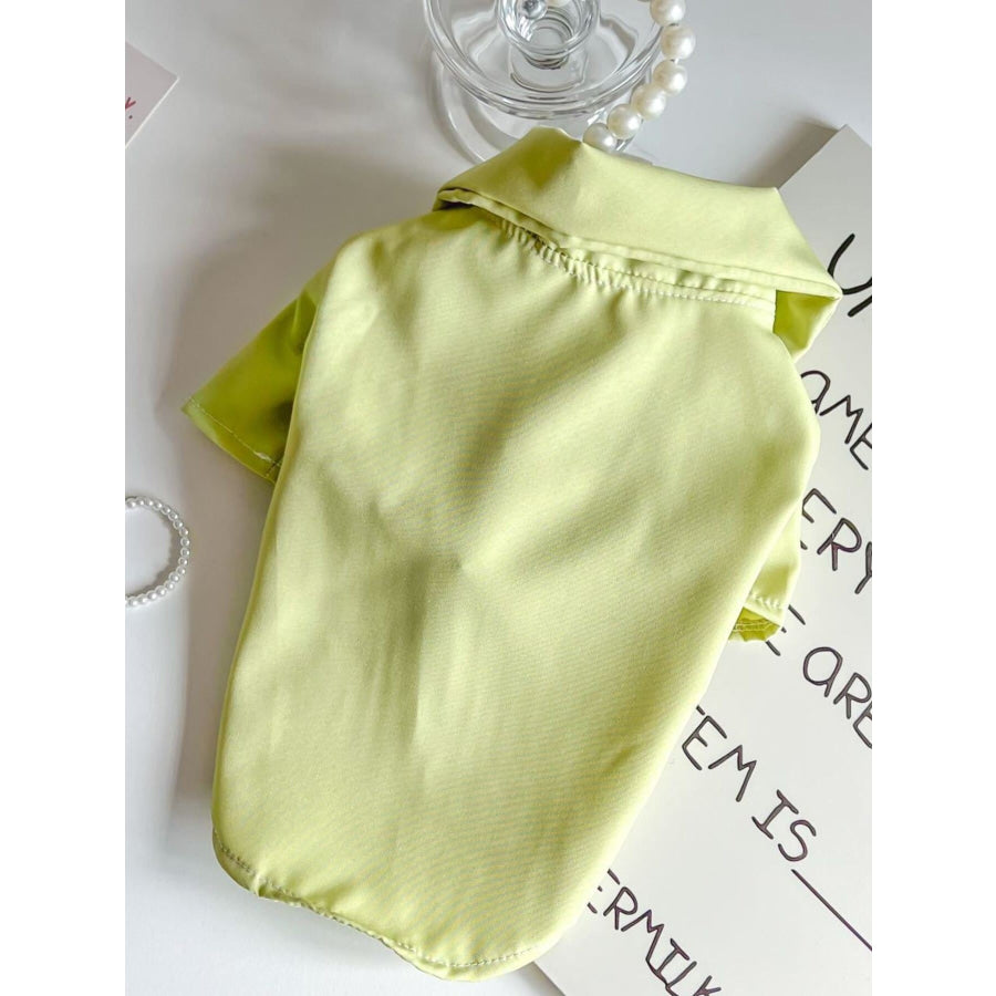Pet Shirt with Striped Tie Apparel and Accessories