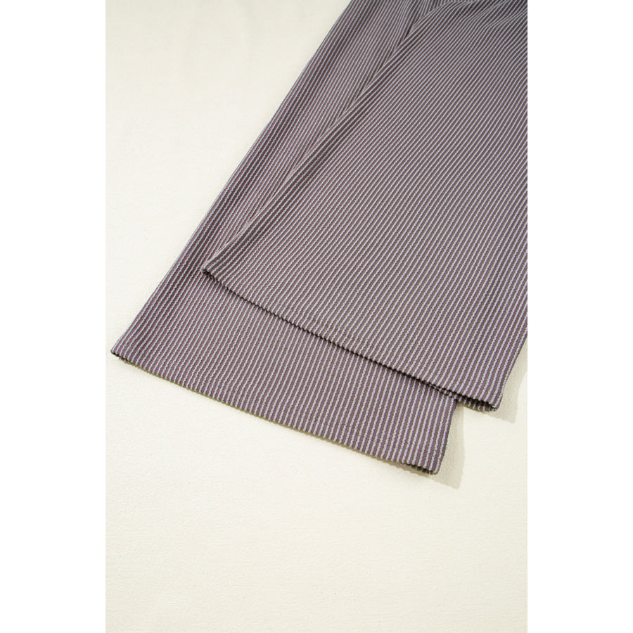 Philippine Gray Corded Adjustable Straps Wide Leg Loose Overall Bottoms/Jumpsuits &amp; Rompers