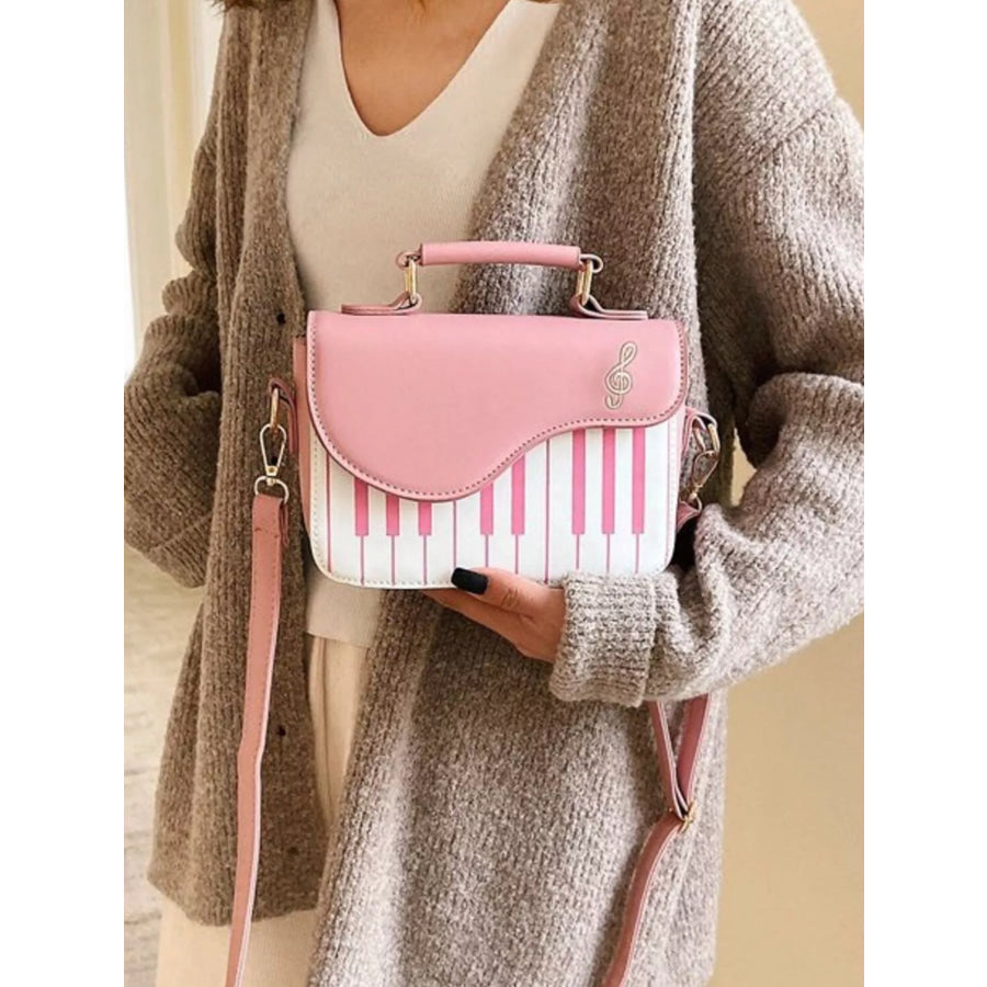 Piano Keys Crossbody Bag Pink / ONESIZE Apparel and Accessories