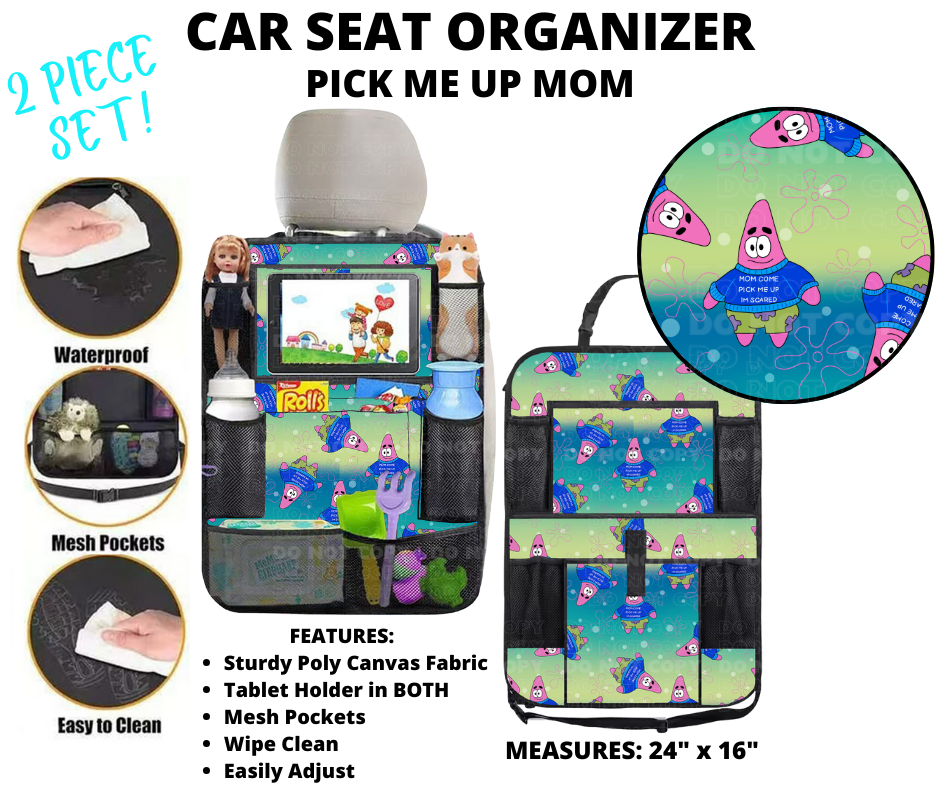 Preorder Custom 2-Piece Car Seat Organisers - Closes 2 Jan - ETA mid Apr 2025