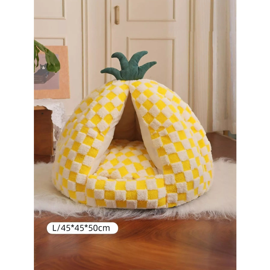Pineapple Shaped Cozy Pet Nest Yellow / L Apparel and Accessories