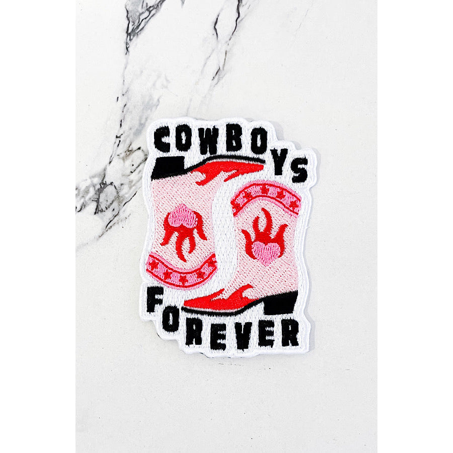 Pink Black Cowboys Forever Embroidered Patch - ETA 4/29 WS 600 Accessories