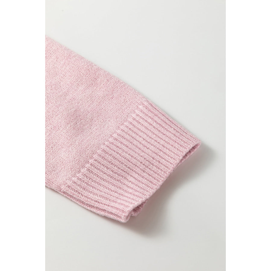 Pink Corded Love Script Graphic Baggy Sweater Sweaters & Cardigans/Sweaters