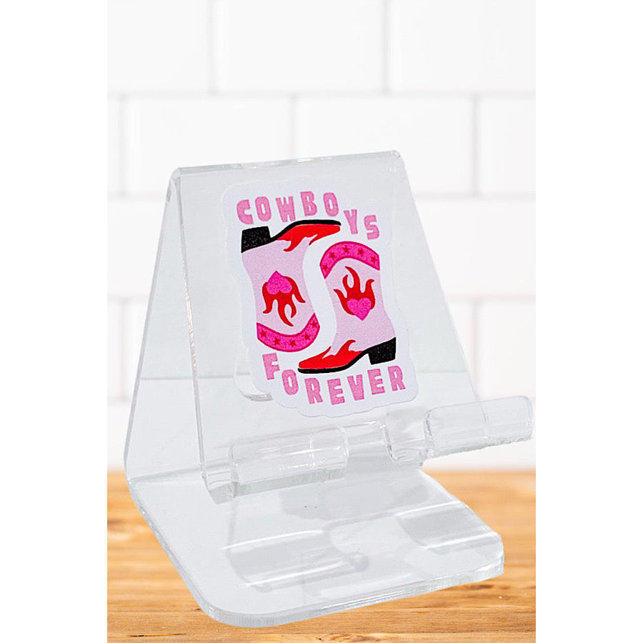 Pink Cowboys Forever Acrylic Phone Stand WS 600 Accessories