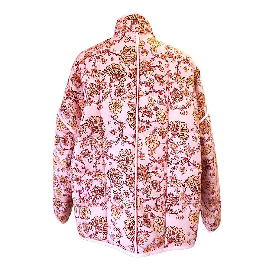 Pink Floral Lightweight Quilted Jacket WS 501 Jackets