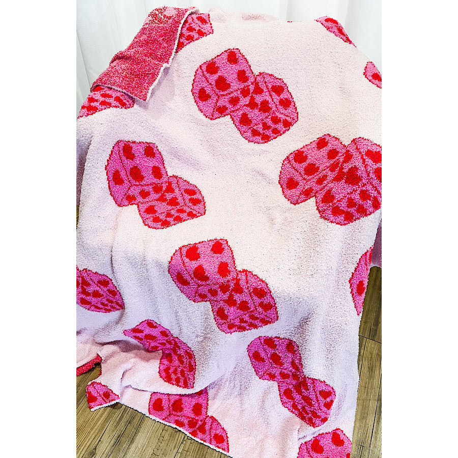 Pink Heart Dice Luxury Blanket WS 600 Accessories