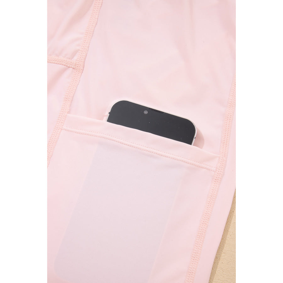 Pink Plus Size Build-in Shorts Sleeveless Dress With Short Two Piece Set Plus Size/Plus Size Loungewear