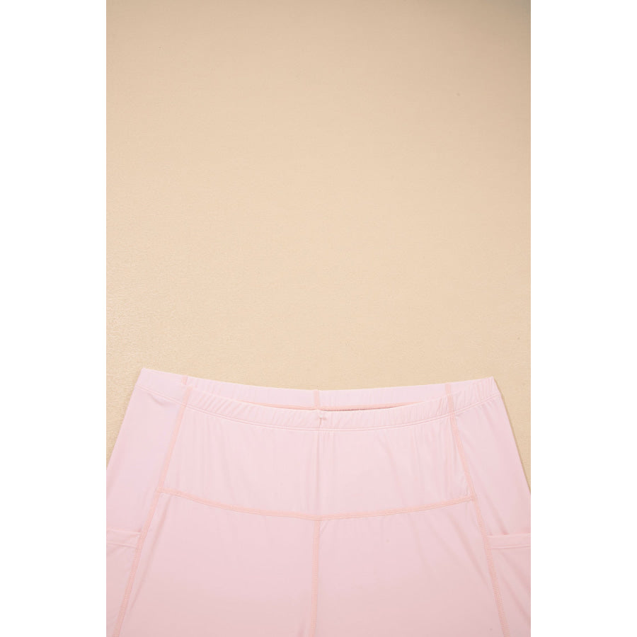Pink Plus Size Build-in Shorts Sleeveless Dress With Short Two Piece Set Plus Size/Plus Size Loungewear