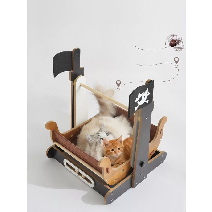 Pirate Ship Style Cat House Camel / ONESIZE Apparel and Accessories