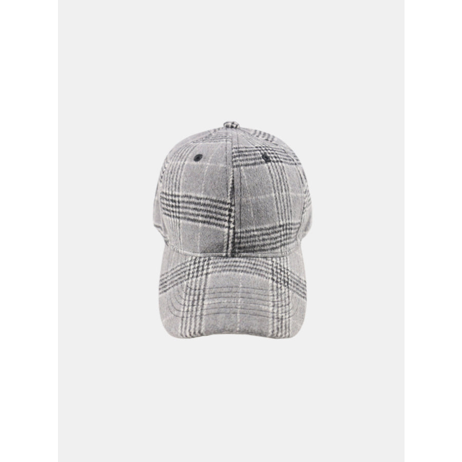 Plaid Adjustable Cotton Baseball Cap Apparel and Accessories