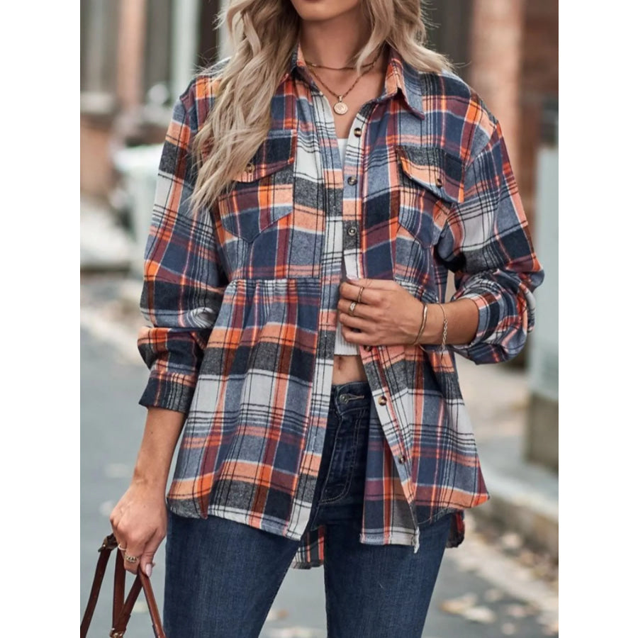 Plaid Button-Down Long Sleeve Shirt Apparel and Accessories