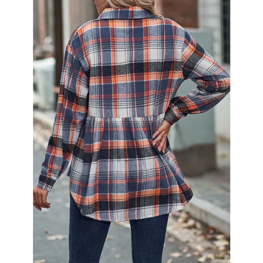 Plaid Button-Down Long Sleeve Shirt Apparel and Accessories