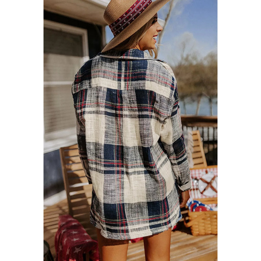 Plaid Button-Down Long Sleeve Shirt Apparel and Accessories