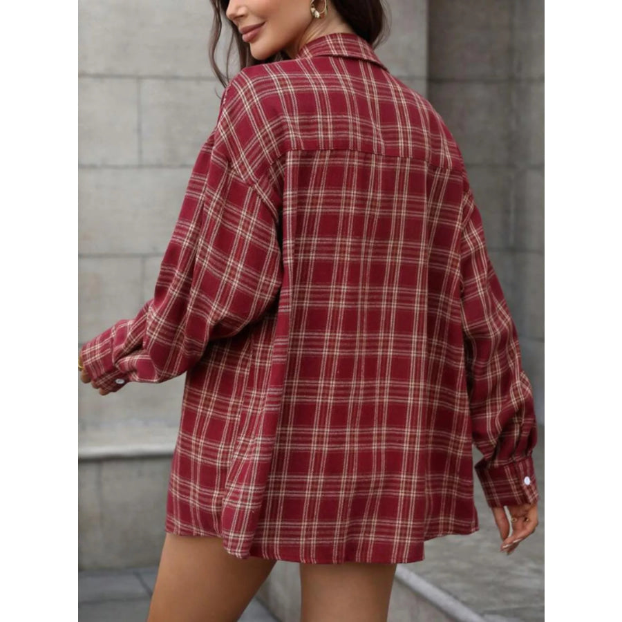 Plaid Button-Down Long Sleeve Shirt Apparel and Accessories