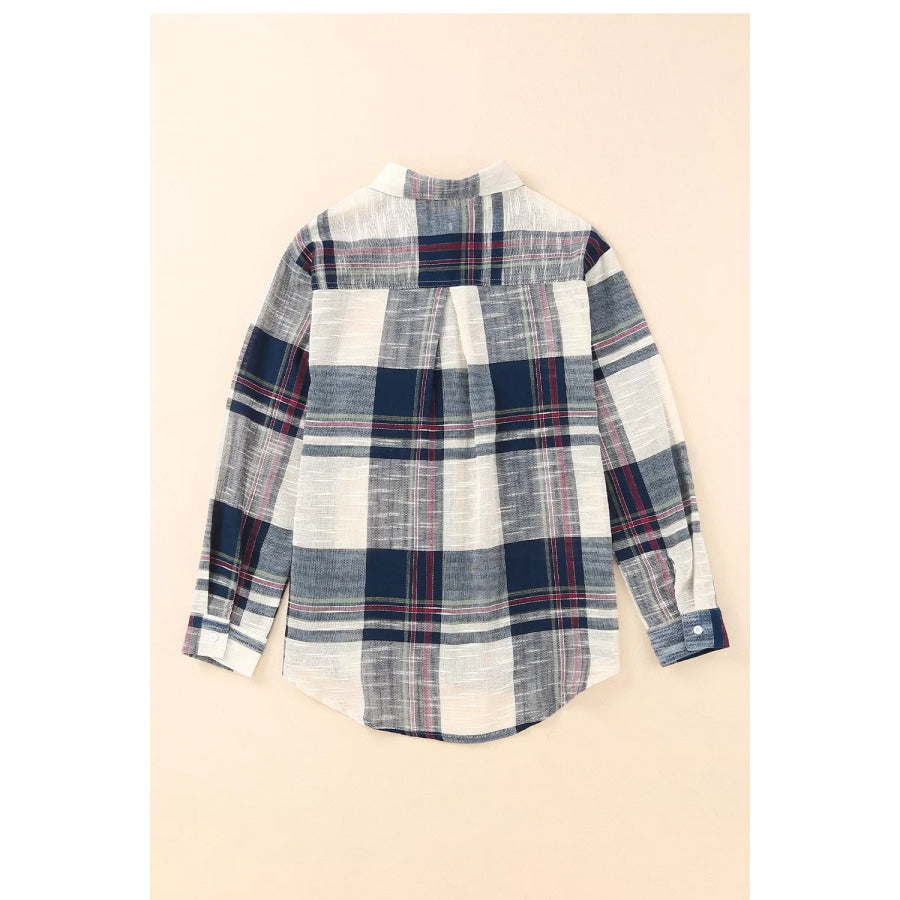Plaid Button-Down Long Sleeve Shirt Apparel and Accessories