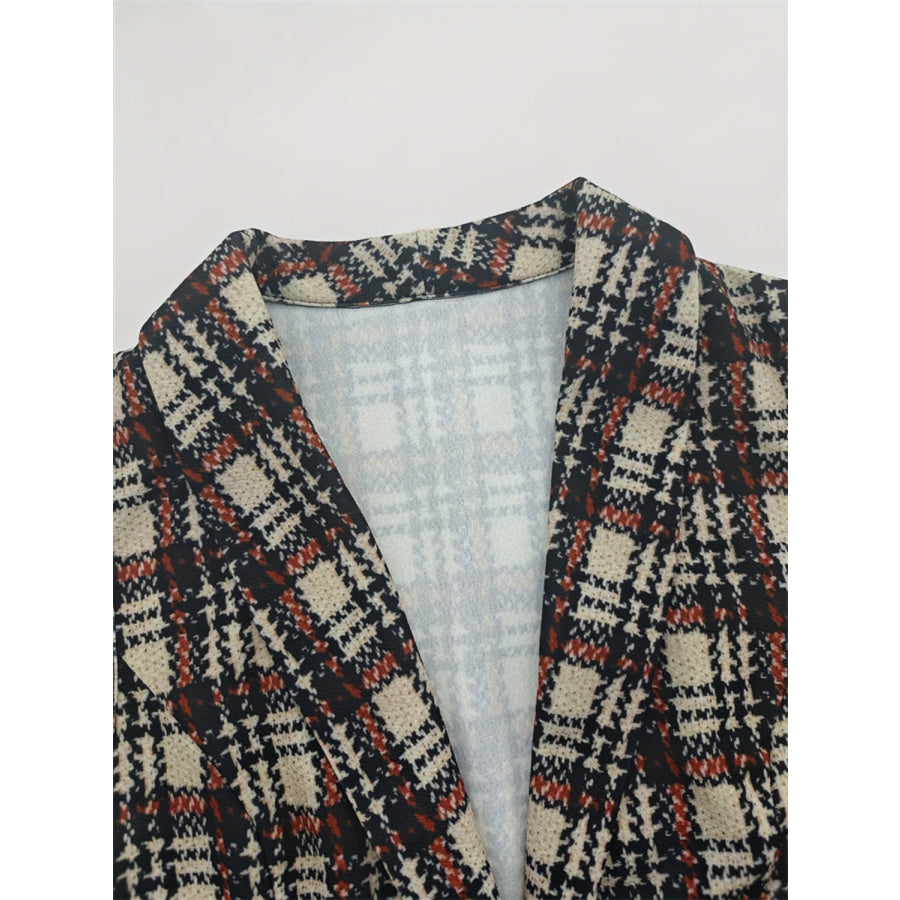 Plaid Button Up Collared Neck Vest Apparel and Accessories