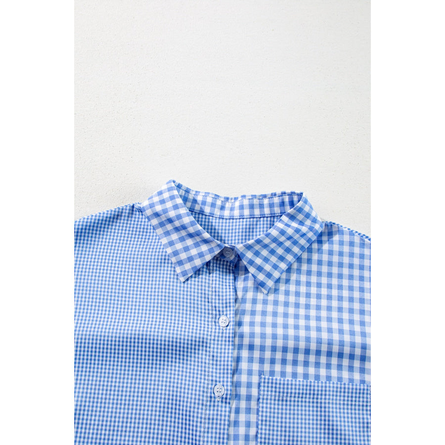 Plaid Button Up Long Sleeve Shirt Apparel and Accessories