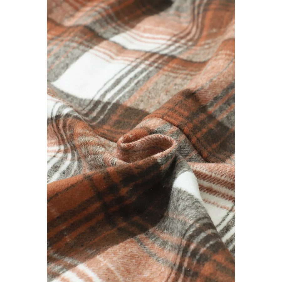 Plaid Button Up Shacket Apparel and Accessories