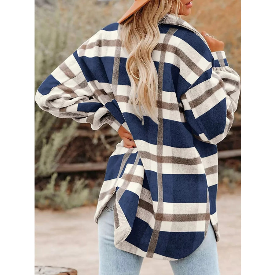 Plaid Button Up Shacket Apparel and Accessories