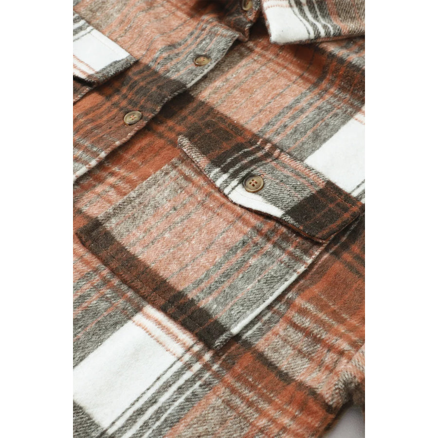 Plaid Button Up Shacket Apparel and Accessories