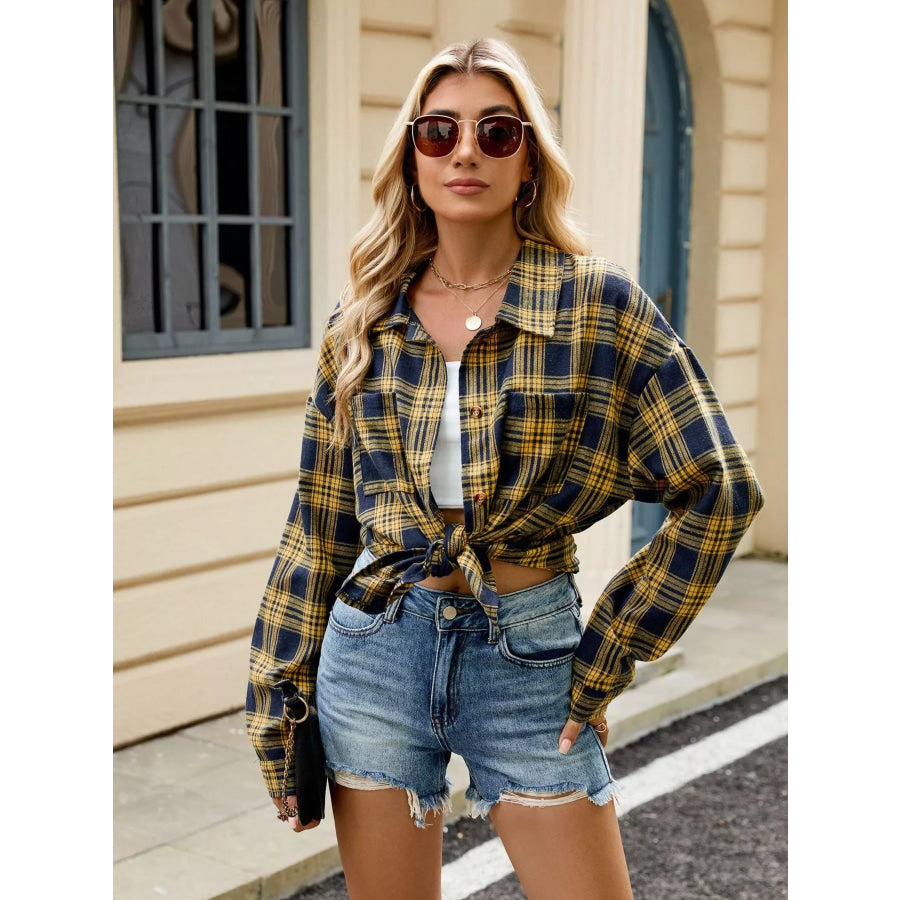 Plaid Button Up Shirt Apparel and Accessories