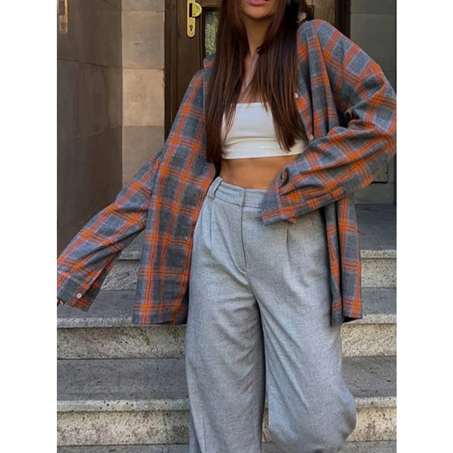 Plaid Button Up Shirt Apparel and Accessories