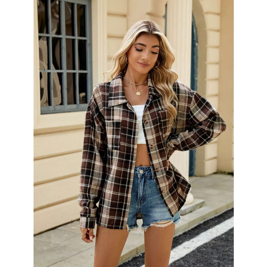 Plaid Button Up Shirt Apparel and Accessories
