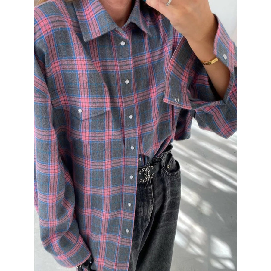 Plaid Button Up Shirt Apparel and Accessories