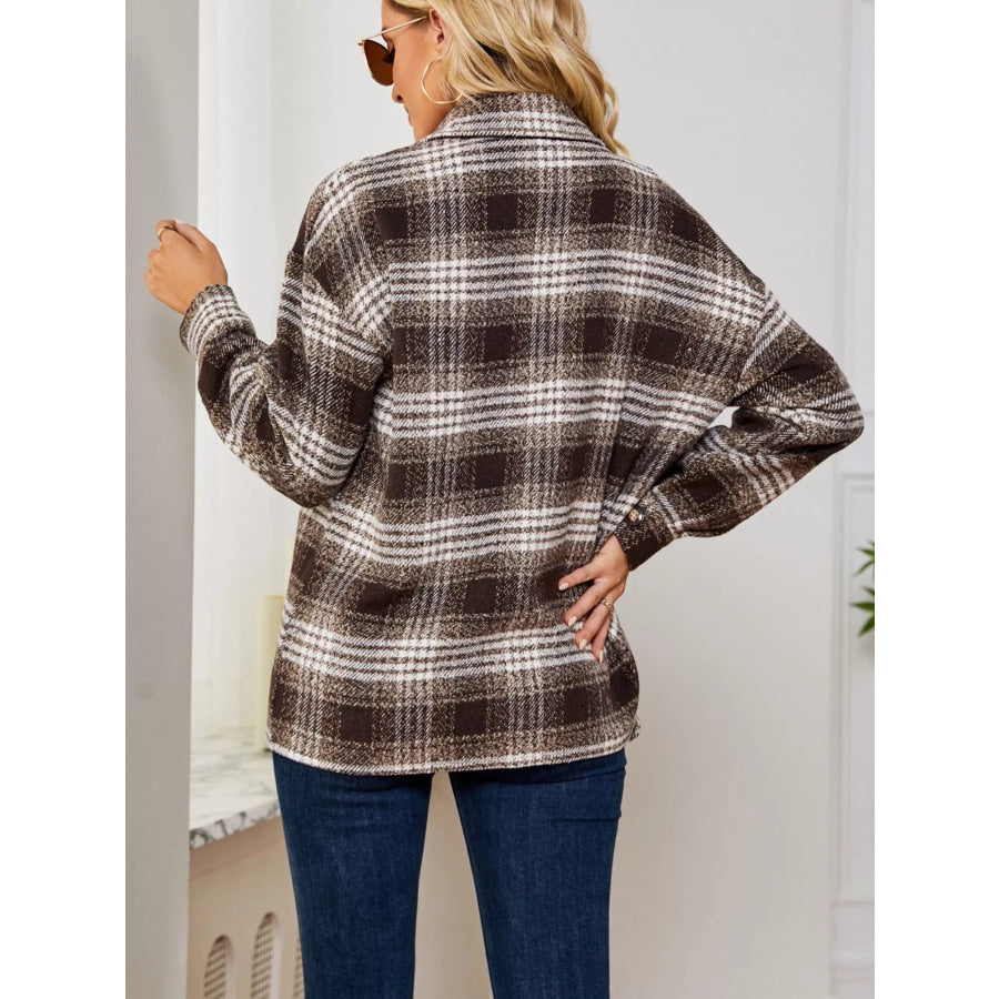 Plaid Button-Up Shirt Apparel and Accessories