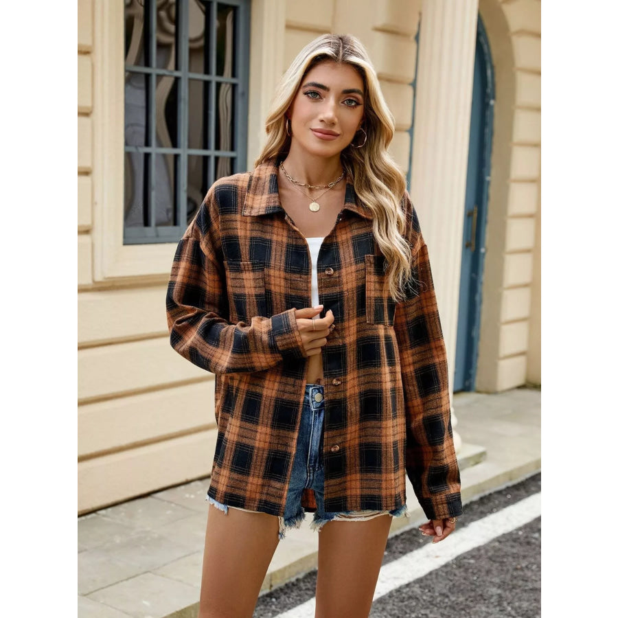 Plaid Button Up Shirt Apparel and Accessories