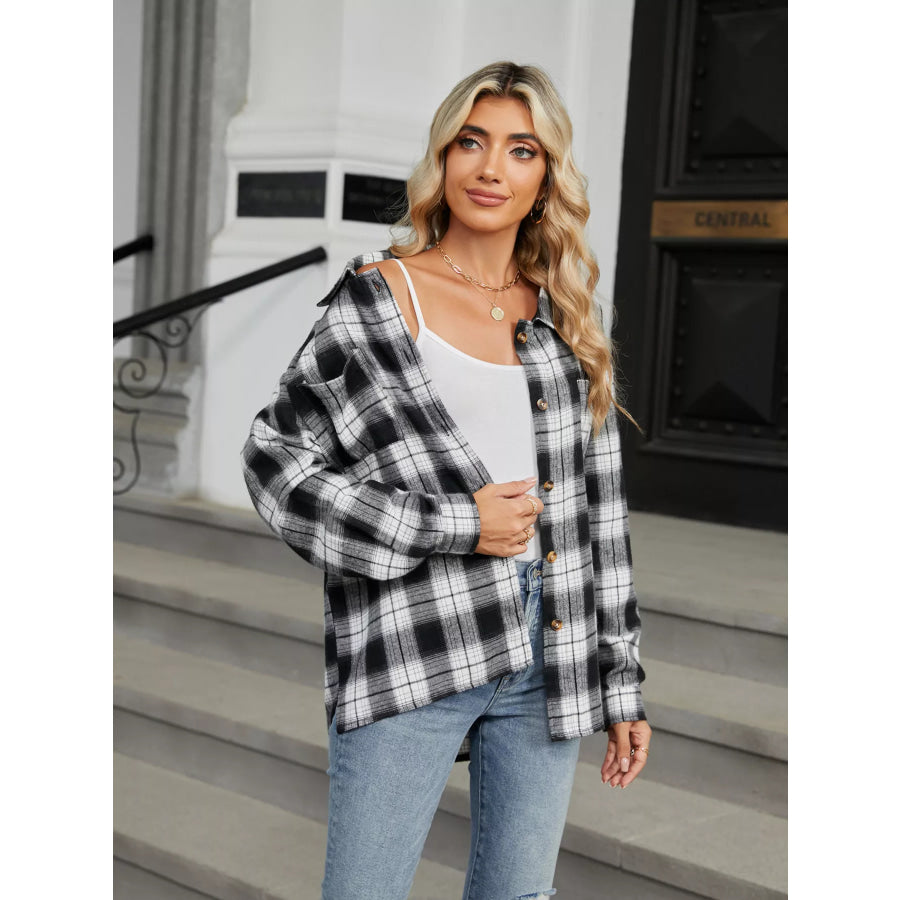 Plaid Button Up Shirt Apparel and Accessories