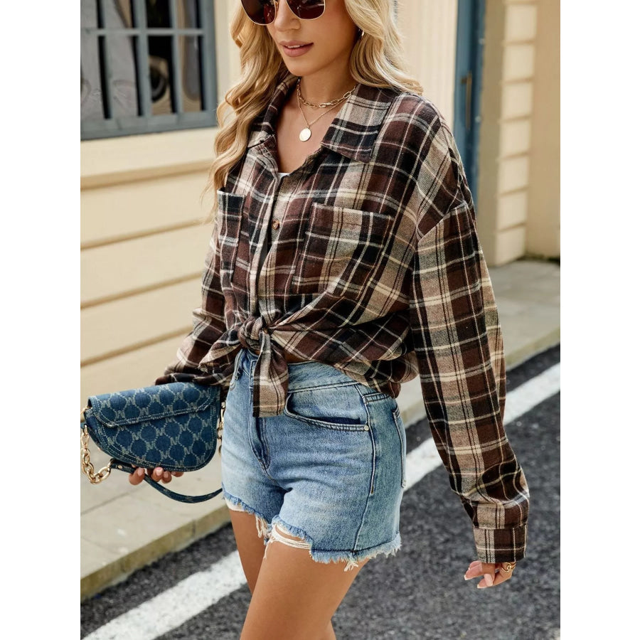 Plaid Button Up Shirt Apparel and Accessories