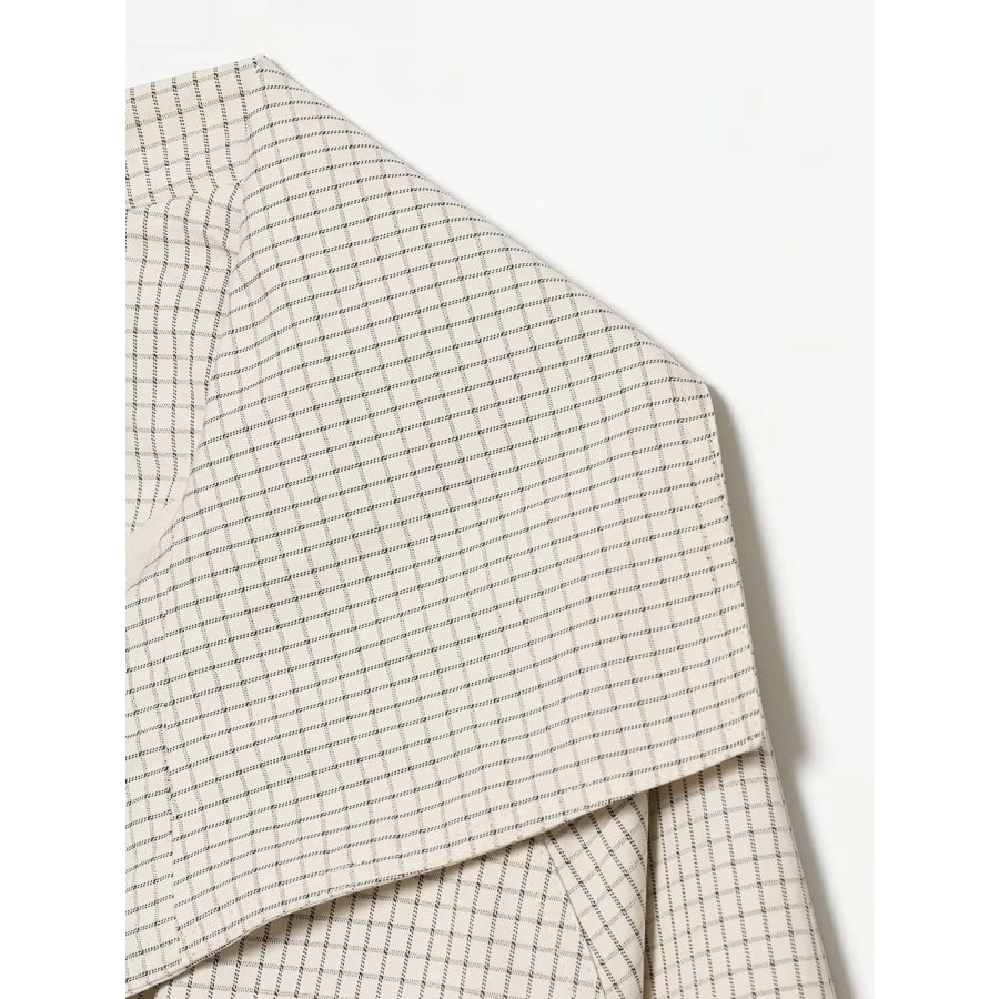 Plaid Double-Breasted Cropped Jacket Apparel and Accessories