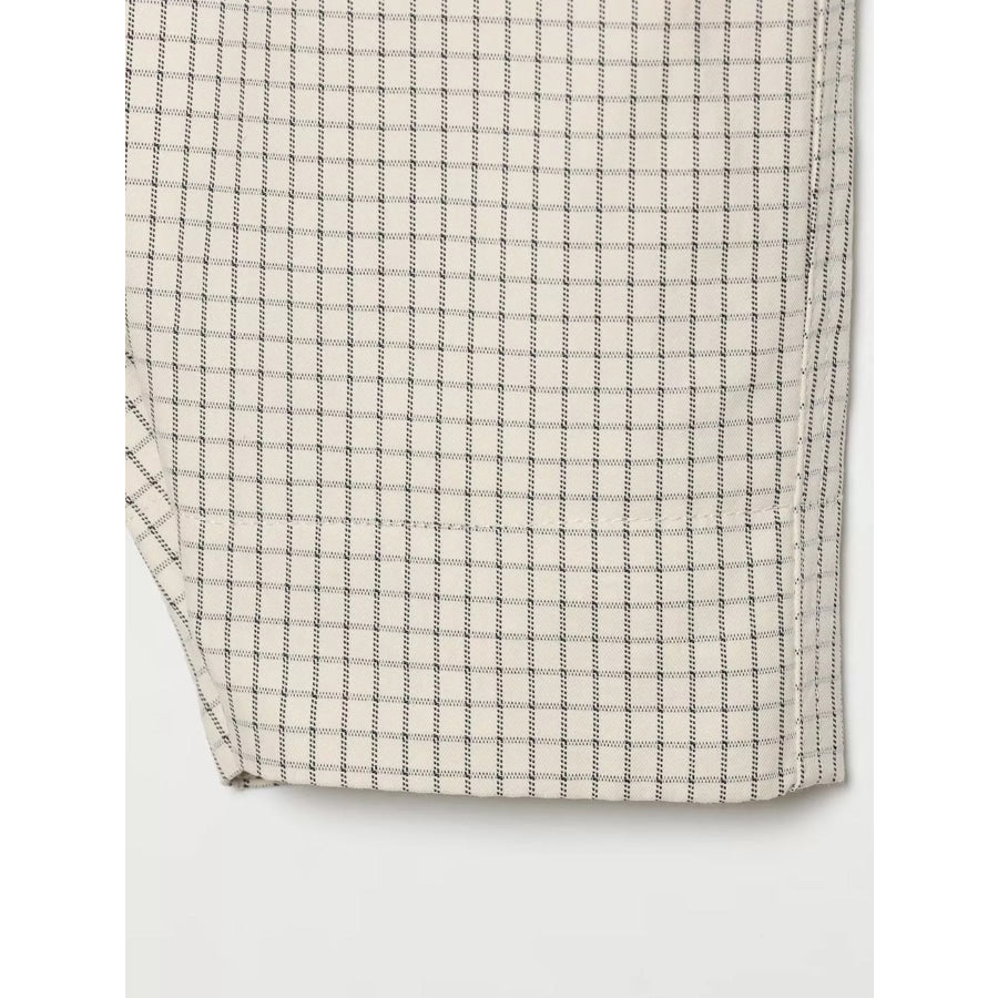 Plaid Double-Breasted Cropped Jacket Apparel and Accessories