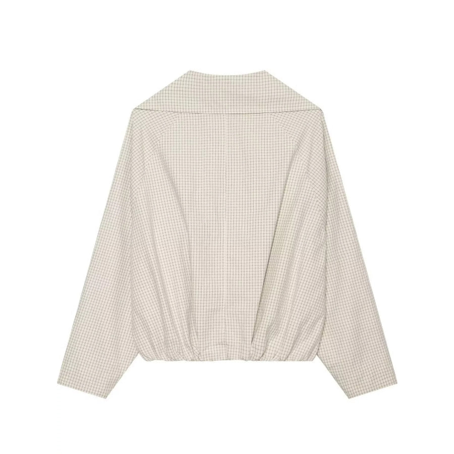 Plaid Double-Breasted Cropped Jacket Apparel and Accessories