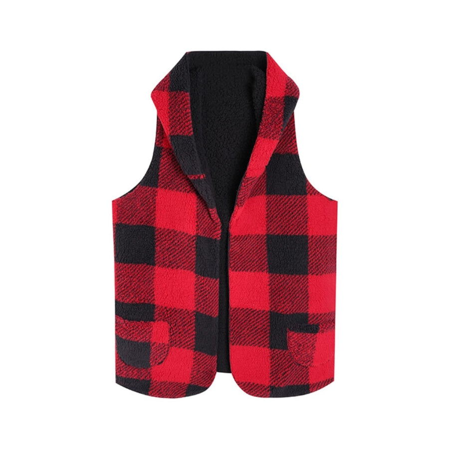 Plaid Hooded Vest