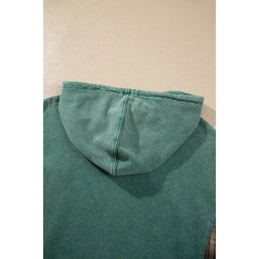 Plaid Kangaroo Pocket Hoodie Apparel and Accessories
