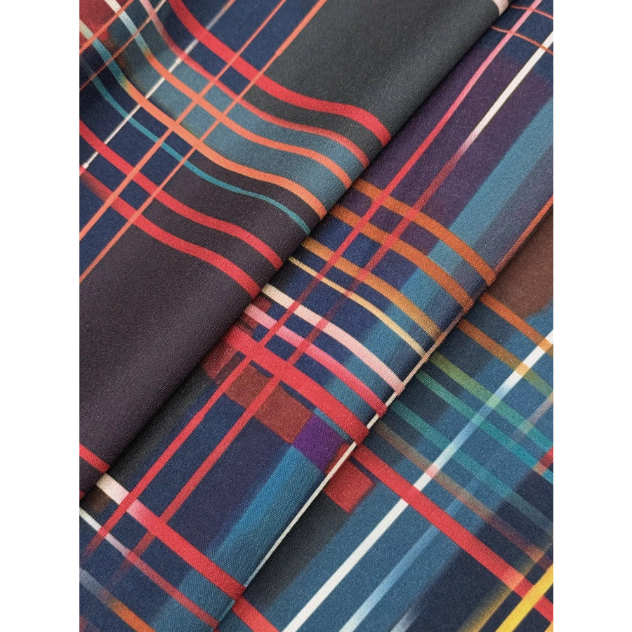 Plaid Long Sleeve Shirt Dress Apparel and Accessories