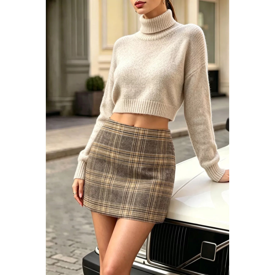 Plaid Mini Skirt Apparel and Accessories