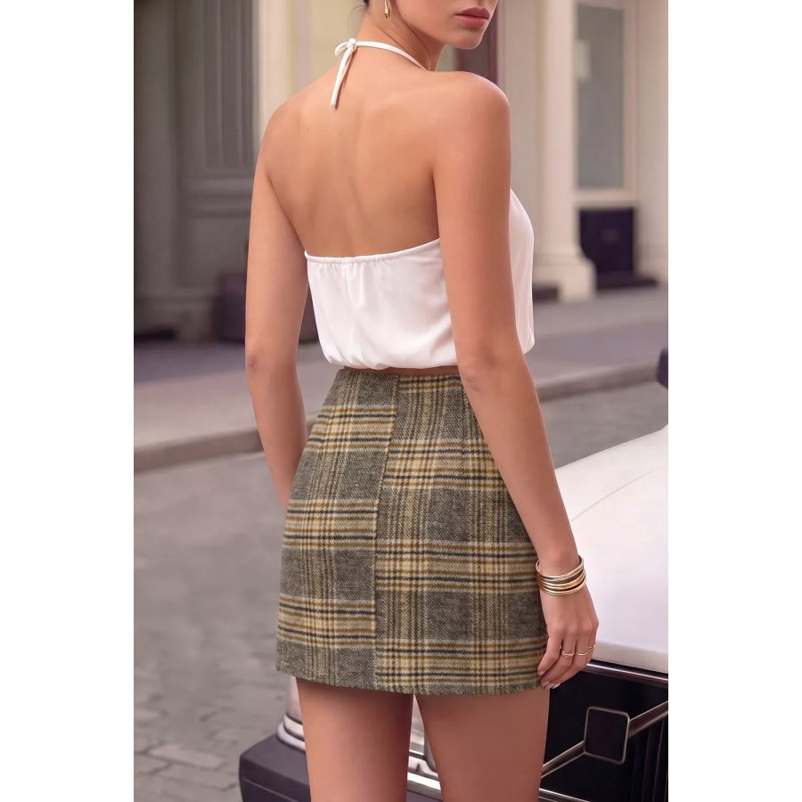 Plaid Mini Skirt Apparel and Accessories