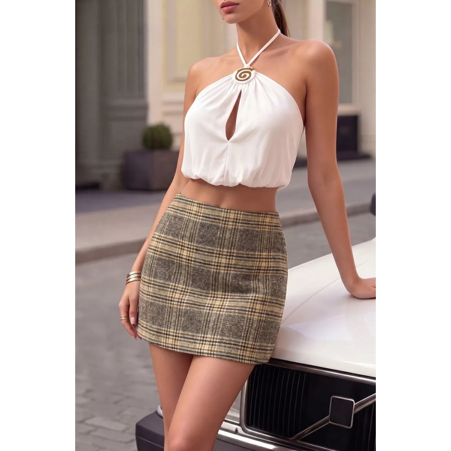 Plaid Mini Skirt Apparel and Accessories